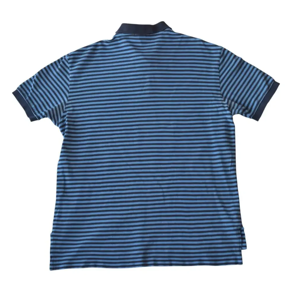 Polo Ralph Lauren Blue Striped Polo Shirt Mens XL